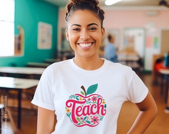 Camiseta gráfica "Teach": un regalo inspirador para el profesorado