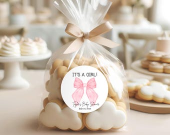 Personalized Baby Shower Stickers, Custom Favor Labels - 2" Round