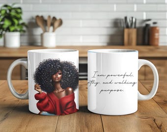 Black Girl Magic Coffee Mug | Empowering Women Gift, 11oz