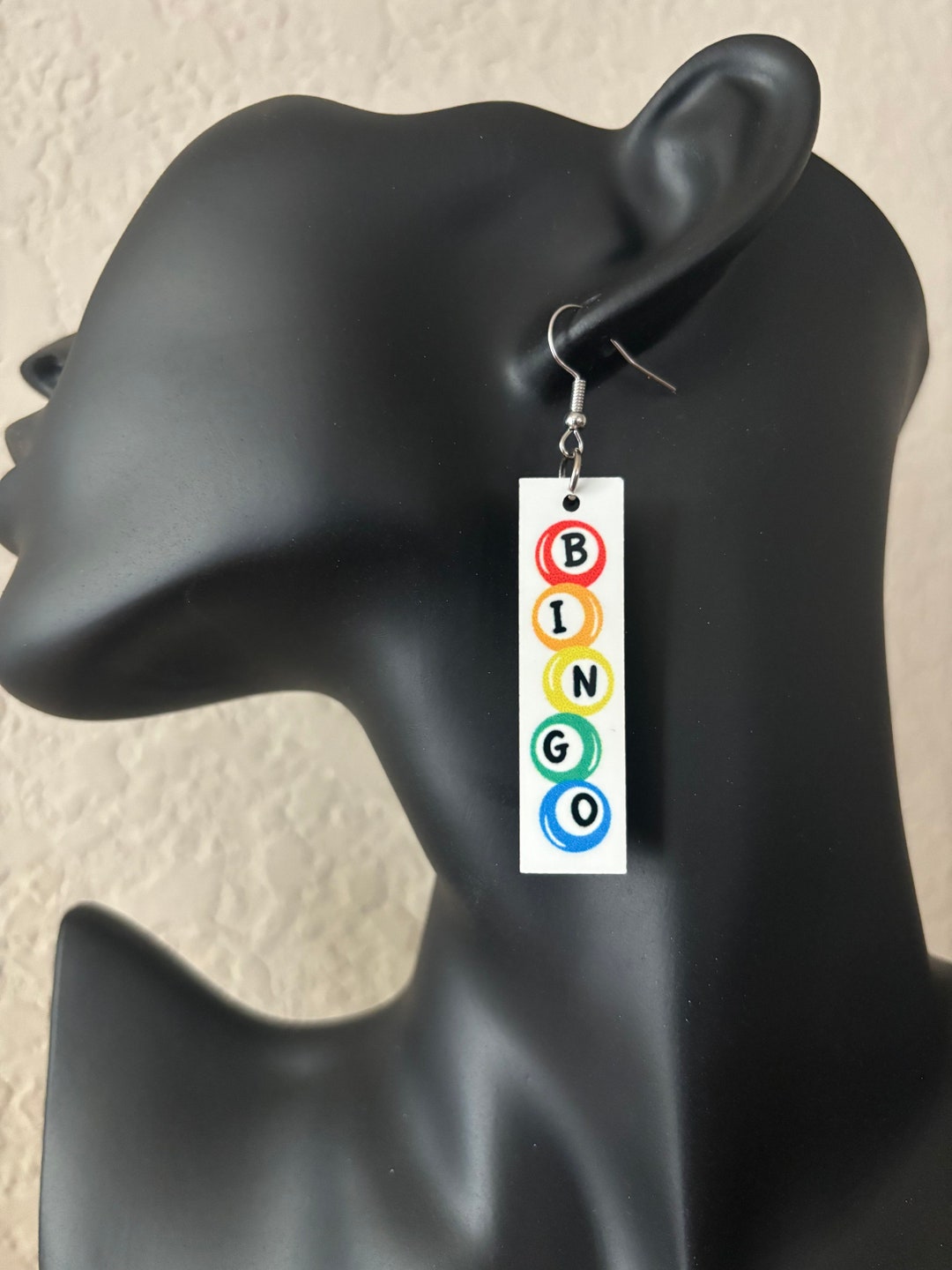 Gift for Bingo Lovers Bingo Lightweight Bar Dangle Earrings Unique Gift ...