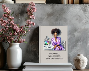 Empowered Woman Hardcover Journal, Girl Boss Notebook, Entrepreneur Goal Planner