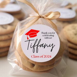 Graduation Round Sticker Roll, Celebrate Grad Labels, Graduation Party ...