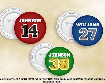 Personalized Team Spirit Pin Buttons: Custom Game Day Fan Gifts
