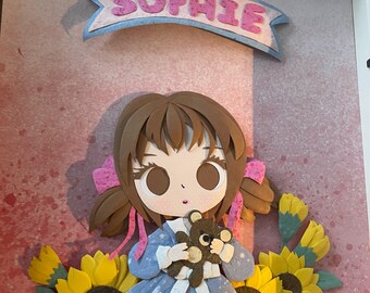 Custom Paper Sculpture Portrait | Handcrafted Personalized Art for Newborns