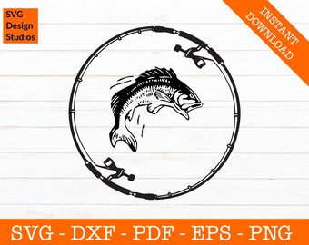 Download Fishing Rod Logo Etsy