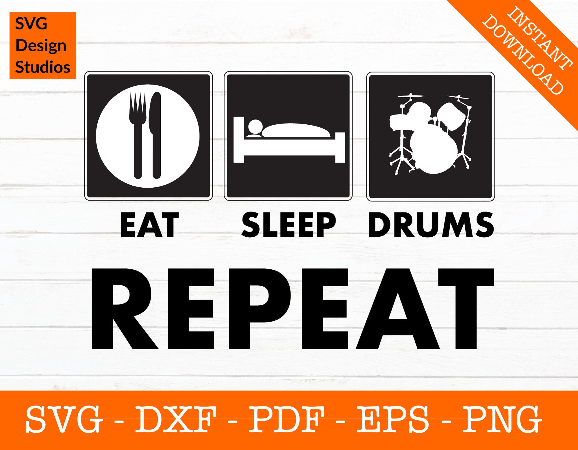 Eat Sleep Drums Repeat Svg Drummer Svg Drumming Svg Music Etsy