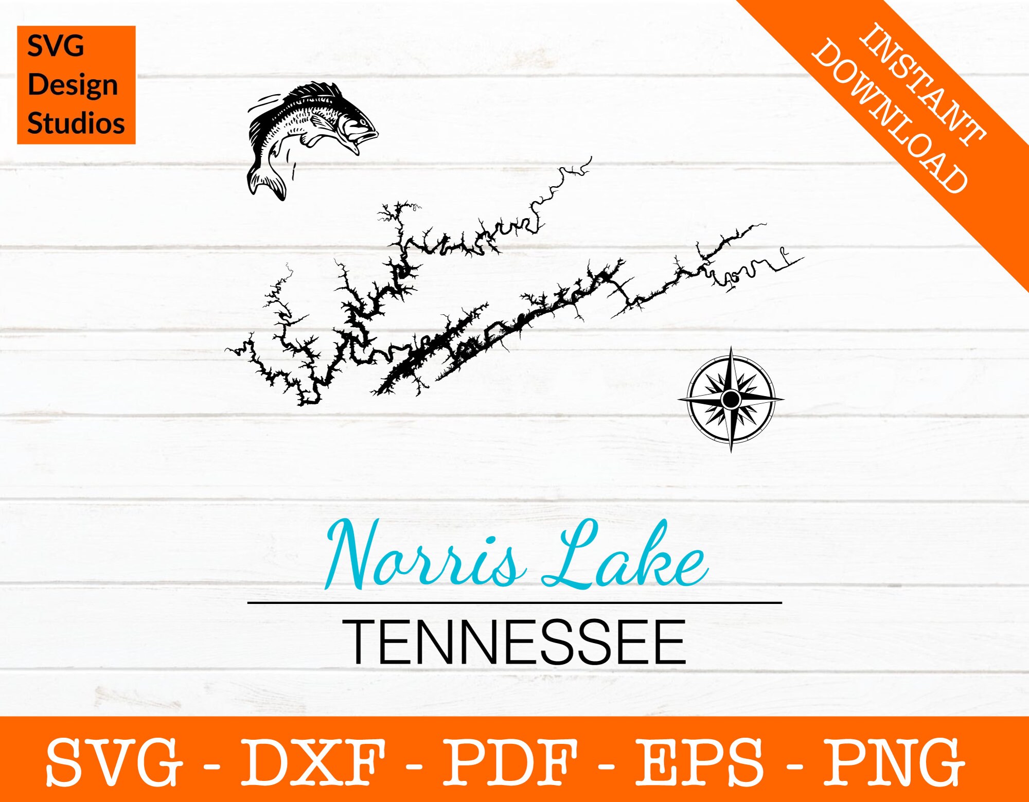 Norris Lake SVG, Tennessee Lake Map, Digital Download, Lake Norris PNG, Norris Lake Tennessee