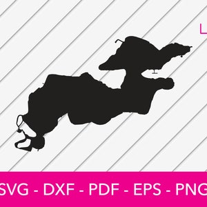 Pfote Pfote Lake Michigan, Pfote Pfote, Pfote, Pfote, Pfote, Michigan, Karte, SVG, geschnittene Datei - PNG - DXF - Cricut - Sommer Vektor Clipart