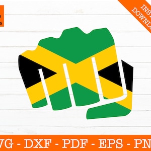 Jamaika Clipart SVG - Schnitt Datei - PNG - DXF - Cricut - Vektor - Design - Instant Download
