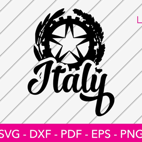 Italy Crest Svg, Seal, Coat of Arms, Italian National Flag Clipart SVG - Cut File - PNG - DXF - Cricut - Vector - Design - Instant Download