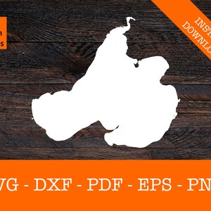 See Mendota, Wisconsin Karte Form SVG geschnitten Datei - PNG - DXF - Cricut - Sommer Vektor Clipart Download