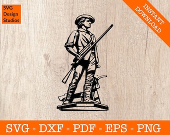 National Guard Minuteman Svg, US National Guard Svg, Reserves Svg, Silhouette Cut File - PNG DXF Cricut - Vector Clipart - Instant Download