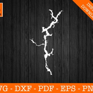 Lay Lake svg, Alabama Lake Karte Form SVG geschnitten Datei - PNG - DXF - Cricut Sommer Vektor Clipart - kommerzielle Lizenz enthalten