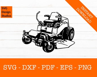 Lawn Mower svg, Lawnmower svg, Zero Turn Mower svg, Lawn Mower png, Lawn Service, Clipart, Cricut, Silhouette, Instant Download, Cut File