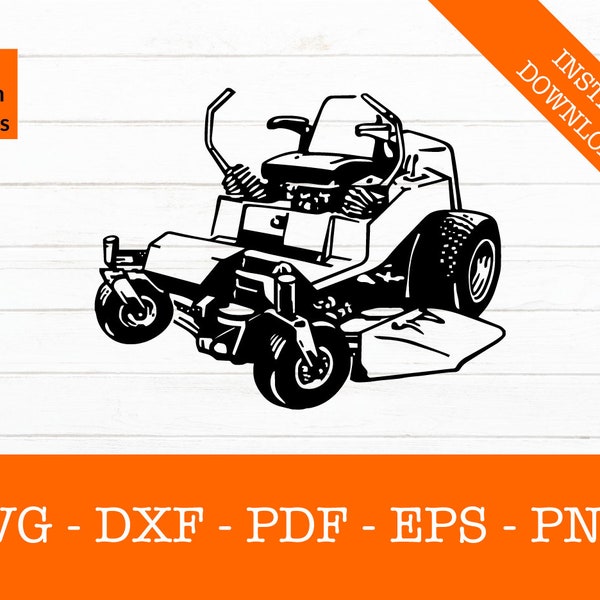 Lawn Mower svg, Lawnmower svg, Zero Turn Mower svg, Lawn Mower png, Lawn Service, Clipart, Cricut, Silhouette, Instant Download, Cut File