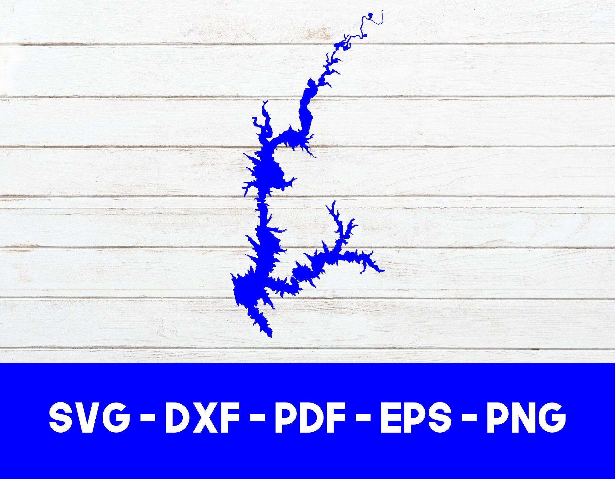 Smithville Lake, Missouri Map Shape SVG Cut File PNG DXF Cricut