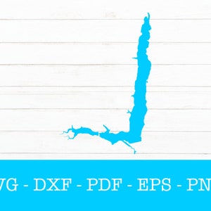 Lake Vermillion, Minnesota Map Shape SVG Cut File - PNG - DXF - Cricut - Sommer Vektor Clipart Download