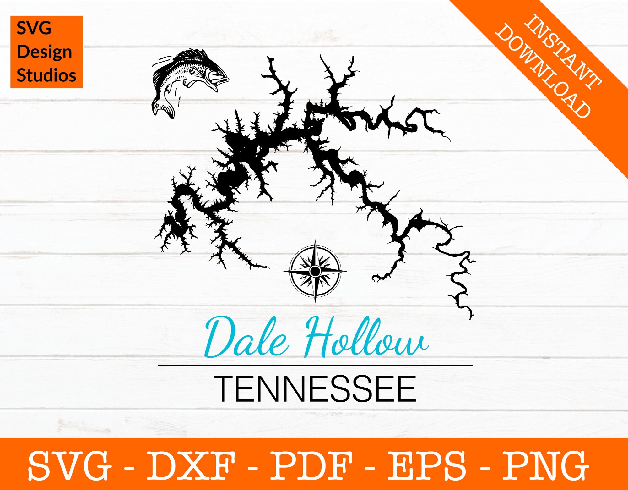 Dale Hollow Lake Map Dale Hollow Lake Map Svg Cut File Png Dxf Cricut | Etsy Australia