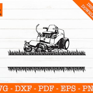 Lawn Service Svg, Zero Turn Lawnmower Svg, Lawn Mower Svg, Mower Split Frame Svg, Logo Svg, Mowing Service Svg, Landscaping Svg