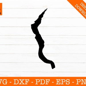 St. Froid See, Maine Karte Form SVG Datei - PNG - DXF - Cricut - Sommer Vektor Clipart