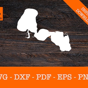 Forest Lake, Minnesota Karte Form SVG geschnitten Datei - PNG - DXF - Cricut - Sommer Vektor Clipart Download