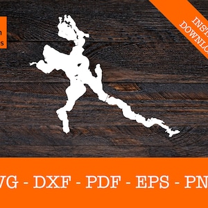 Pokegama Lake, Minnesota Karte Form SVG geschnitten Datei - PNG - DXF - Cricut - Sommer Vektor Clipart Download