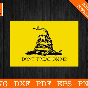 May include: A yellow flag with a black coiled snake and the text "DONT TREAD ON ME".