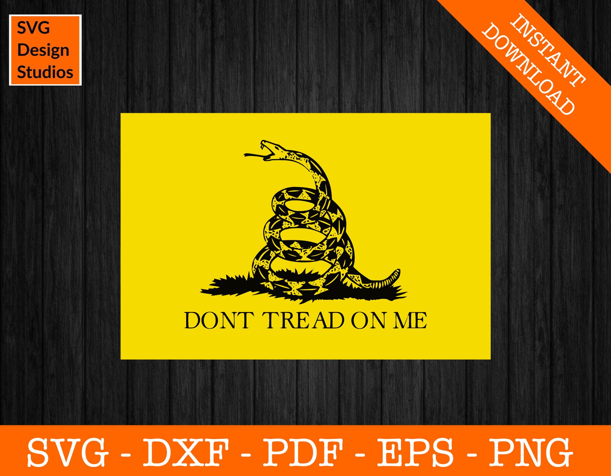 Gadsden Flag Svg, Don't Tread on Me Svg, Clipart SVG - Cut File - PNG ...
