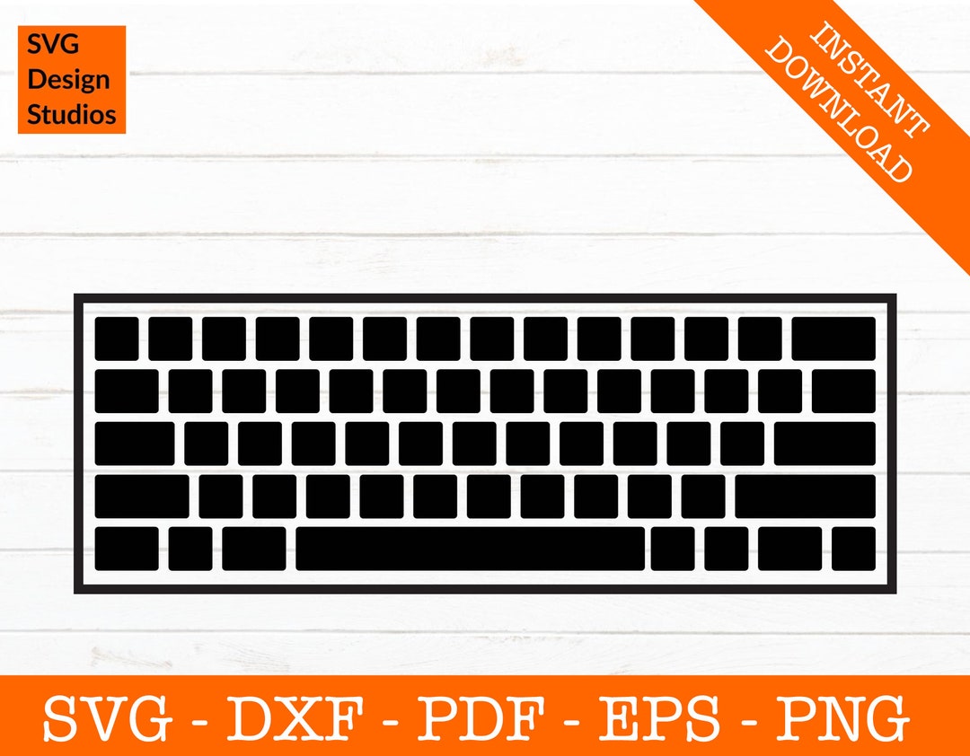 Computer Keyboard Svg Silhouette Shadow SVG Cut File - PNG - DXF ...