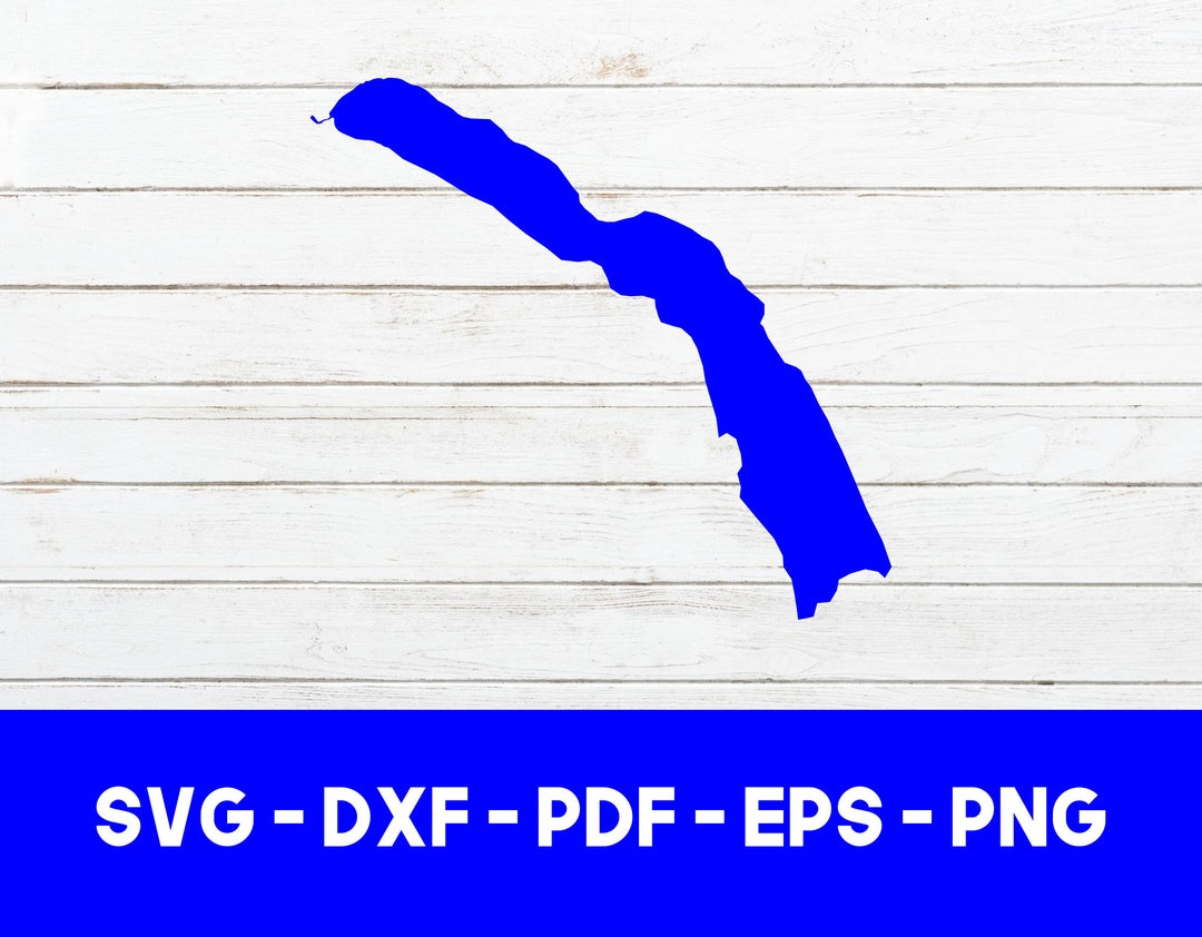 Eklutna Lake Alaska Map Shape SVG Cut File PNG DXF - Etsy