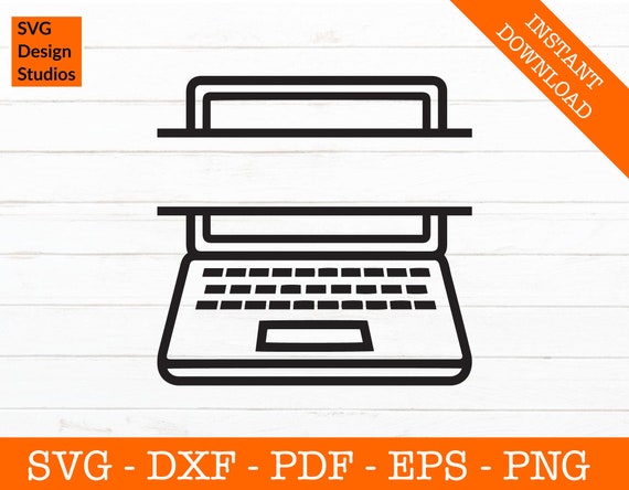 Computer svg DXF Laptop Svg Technology svg Silhouette Shadow SVG Cut ...