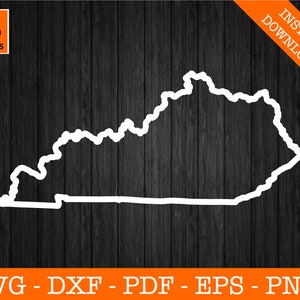 Kentucky Svg, kentucky state map outline svg clipart, cut file, download, svg, SVG PDF PNG - Cricut and Silhouette Cut Files Commercial Use