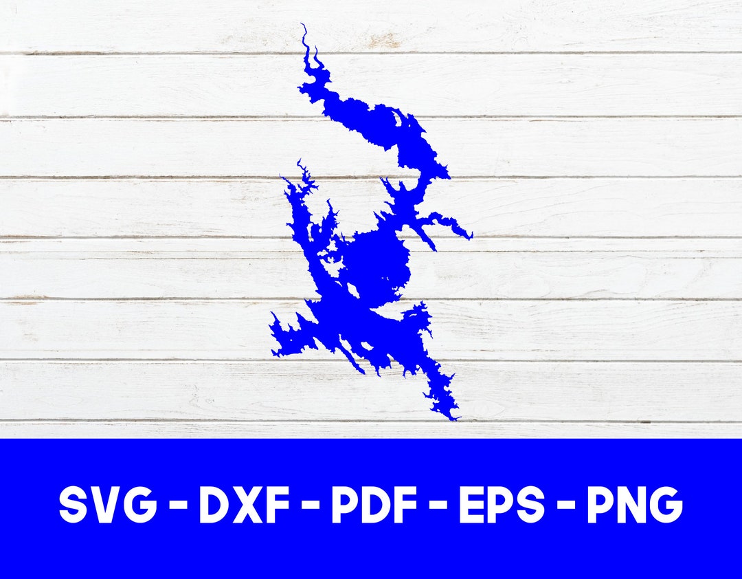 Lake Don Pedro California Map Shape SVG Cut File PNG DXF Etsy
