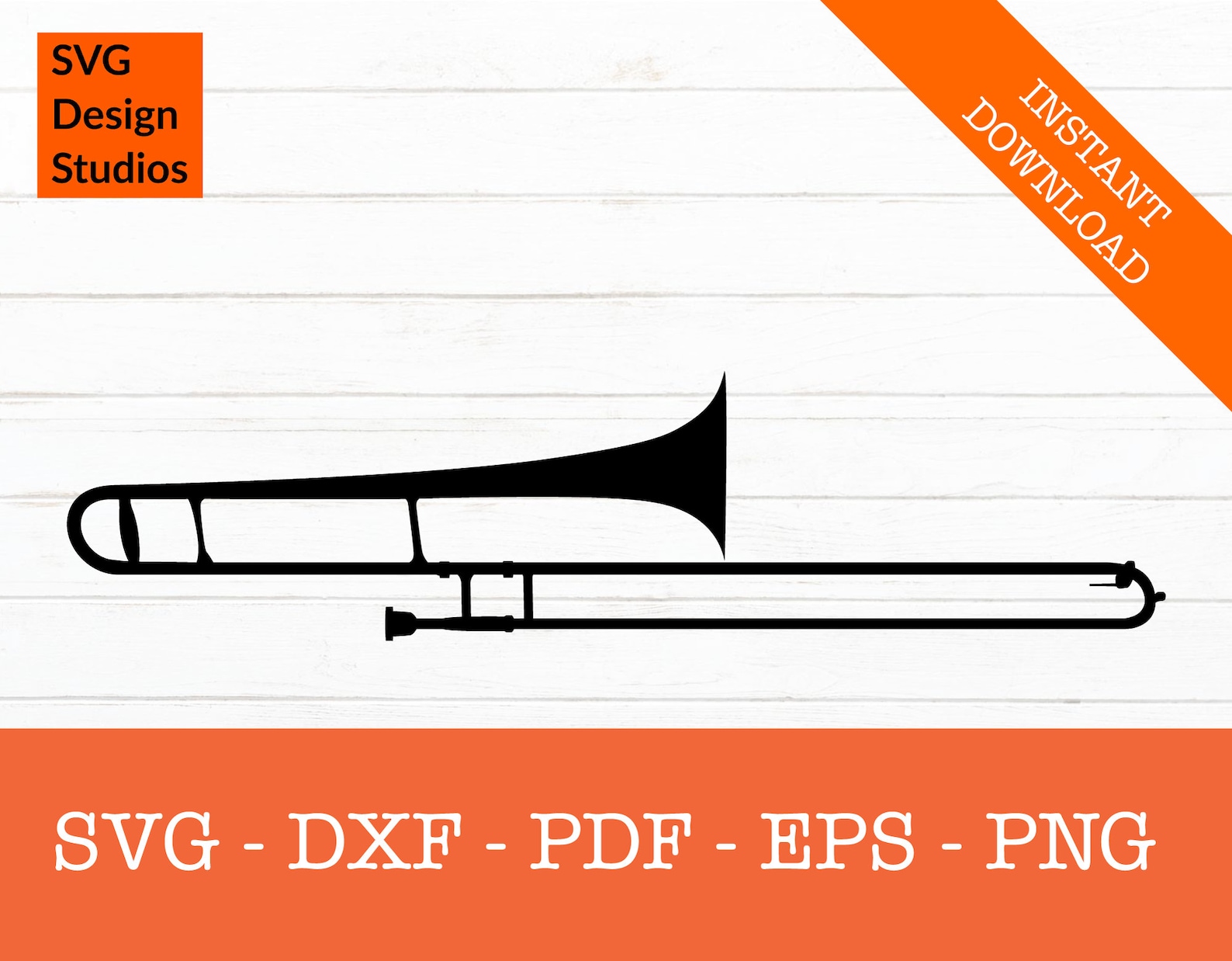 Trombone Svg, Band Svg, Jazz Svg, Silhouette Shadow SVG Cut File - PNG ...