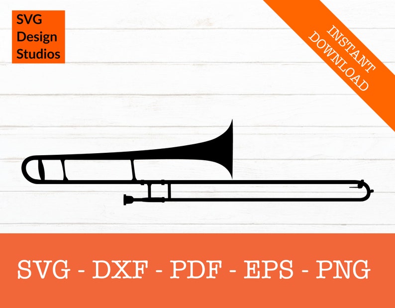 Trombone Svg, Band Svg, Jazz Svg, Silhouette Shadow SVG Cut File - PNG ...