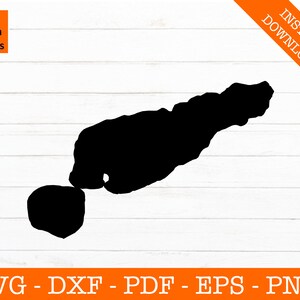 North Twin Lake, Wisconsin Map Shape SVG Cut File - PNG - DXF - Cricut - Vector Clipart - Design - Download - Commercial License Included