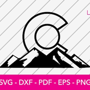 Colorado Svg, Rocky Mountains, Colorado State Flag Svg, Clipart SVG - Cut File PNG DXF - Cricut - Vector Clipart - Design - Instant Download