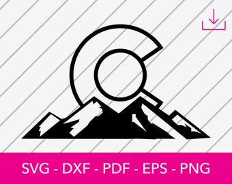 Colorado Svg, Rocky Mountains, Colorado State Flag Svg, Clipart SVG - Cut File PNG DXF - Cricut - Vector Clipart - Design - Instant Download
