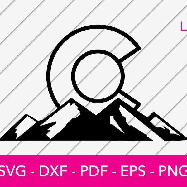 Colorado Svg, Rocky Mountains, Colorado State Flag Svg, Clipart SVG - Cut File PNG DXF - Cricut - Vector Clipart - Design - Instant Download