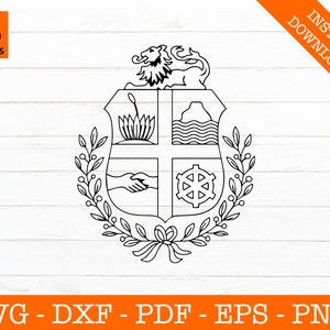 Aruba Seal Svg, Aruba Island Flag, Coat of Arms, Badge, Shield - Cut File - png - dxf - Cricut - Vector Clipart - Design - Instant Download