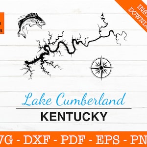 See Cumberland SVG, See Cumberland Kentucky Karte SVG geschnitten Datei - PNG - DXF - Cricut - Sommer Vektor Clipart