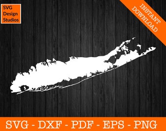 Long Island SVG, Long Island overzicht SVG, New York SVG, Long Island kaart SVG, vector, digitale download, Cricut, silhouet, clip art, kaarten