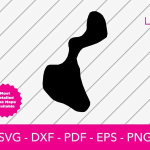 Selkirk Lake SVG, Selkirk Lake, Michigan SVG, Karte SVG geschnitten Datei - PNG - DXF - Cricut - Sommer Vektor Clipart - kommerzielle Lizenz enthalten