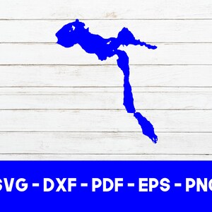 Diablo Lake, Washington Map Shape SVG Cut File - PNG - DXF - Cricut - Vector Clipart - Design - Instant Download