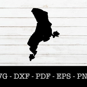 Utah Lake, Utah Karte Form SVG geschnitten Datei - PNG - DXF - Cricut - Sommer Vektor Clipart Download