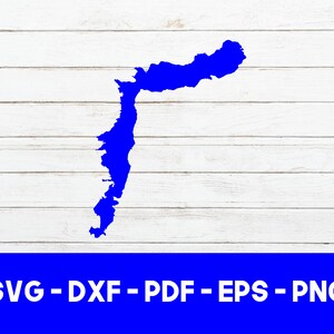 Baker Lake, Washington Kaart Vorm SVG Cut File - PNG - DXF - Cricut - Vector Clipart - Ontwerp - Instant Download