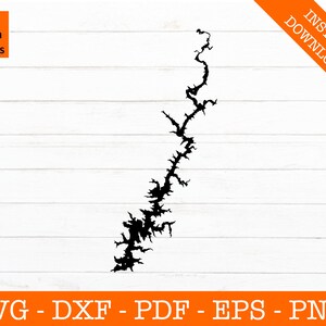 Lake Secession, South Carolina Map Shape SVG Cut File - PNG - DXF - Cricut - Vector Clipart - Instant Download - Commercial License Included