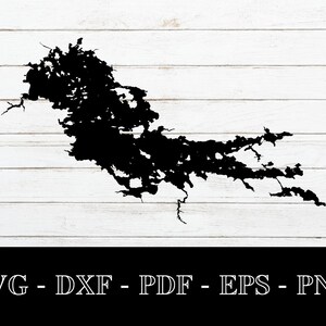 Lake Kabetogama, Minnesota Map Shape SVG Cut File - PNG - DXF - Cricut - Sommer Vektor Clipart Download