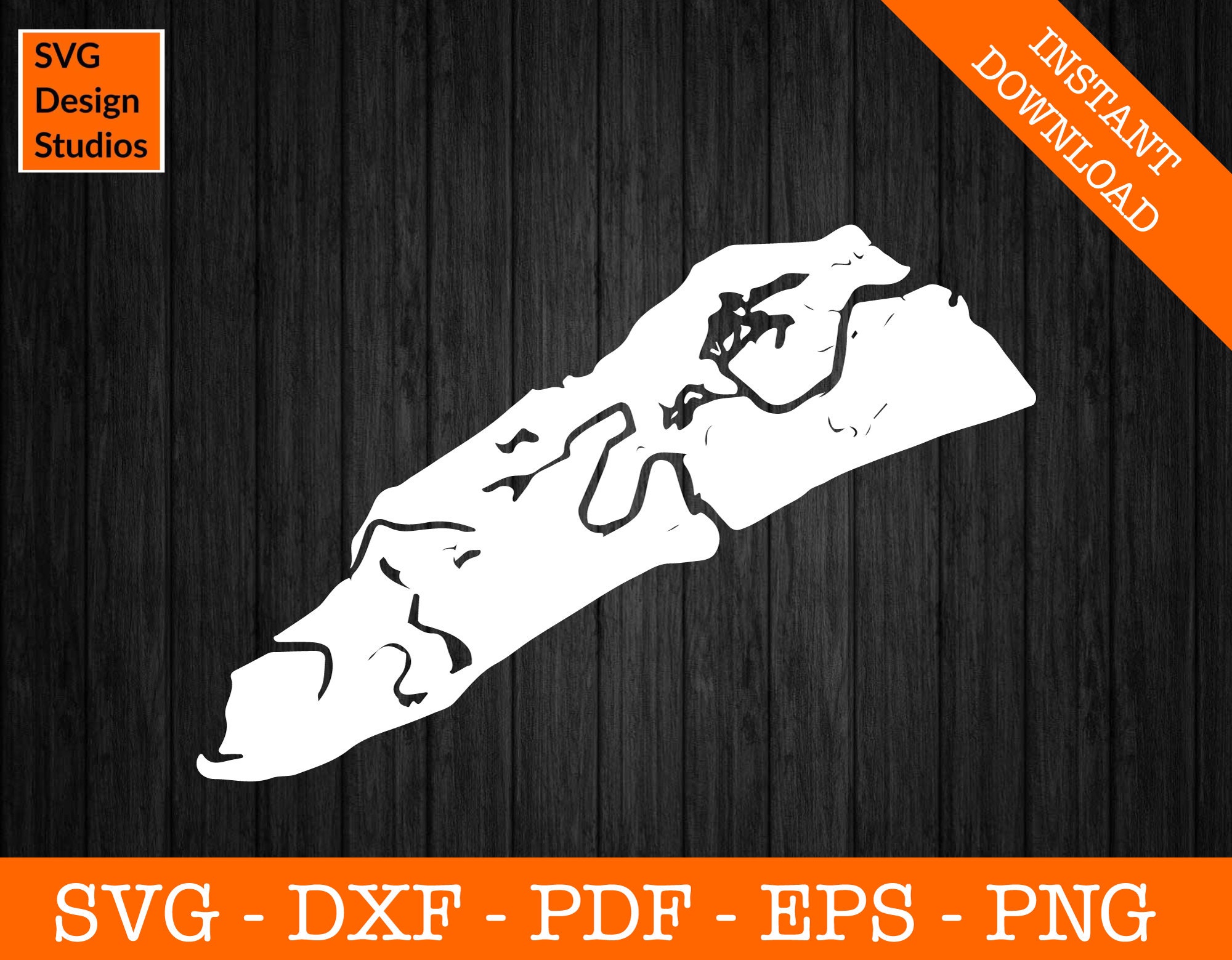 Fripp Island Map Pdf Fripp Island South Carolina Svg Map Shape Beach Ocean Svg | Etsy