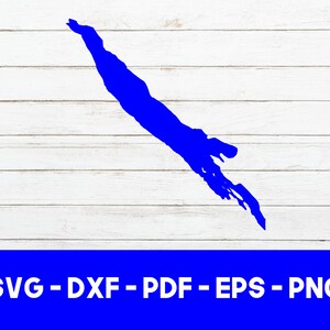 Lacamas Lake, Washington Map Shape SVG Cut File - PNG - DXF - Cricut - Vector Clipart - Design - Instant Download